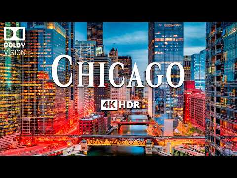 CHICAGO 4K Video Ultra HD - Inspiring Cinematic Music With Beautiful Cityscape - 60 FPS