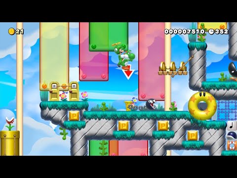Super Mario Maker 2 - 1-5 Yoshi's Chain Garden by Mrs. Slana - No Commentary