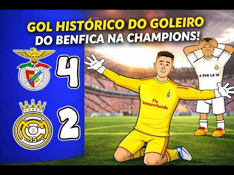 GOL HISTÓRICO DO GOLEIRO DO BENFICA NA CHAMPIONS