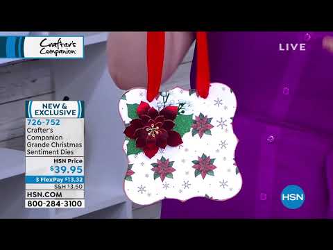 Crafter's Companion Grande Christmas Sentiment Dies