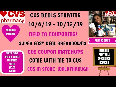 VERY EASY NEW TO COUPONS CVS DEALS STARTING 10/6/19~COUPON MATCHUPS DEAL BREAKDOWNS COME WITH ME ♥️ Video