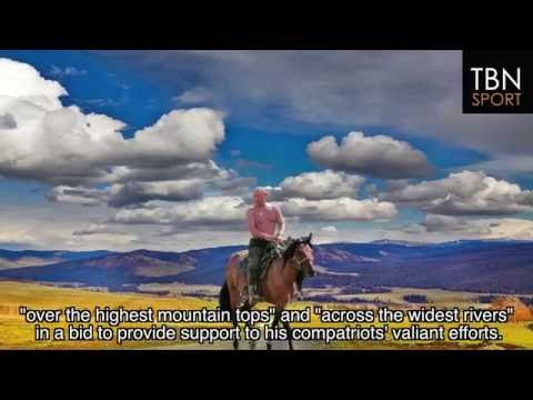 Bare chested Vladimir Putin in last gasp arrival to inspire Russian hooligans against Slovakia