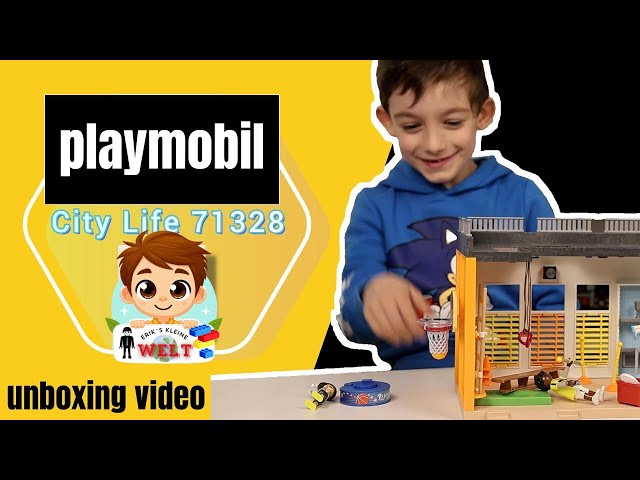 Vídeo relacionado con PLAYMOBIL City Life 71328 Gimnasio extensión, Extensión de Gimnasio con Canasta de Baloncesto, Juguetes para niños a Partir de 4 años