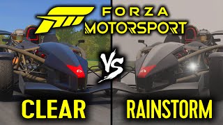 Forza Motorsport 2023 Weather - Clear vs Rainstorm