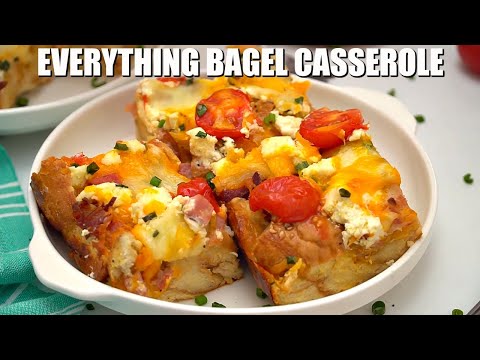 Everything Bagel Breakfast Casserole - Sweet and Savory Meals