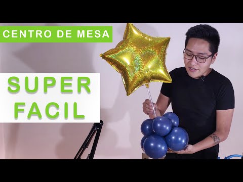 ✅ CENTER OF TABLE super easy 🎈 (Alone 9 balloons)