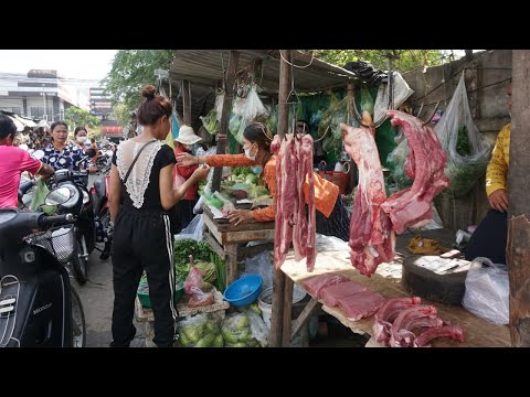 Morning Daily Activities of Vendors @Kandal Garment Factory Market - Lunch Time For Worker