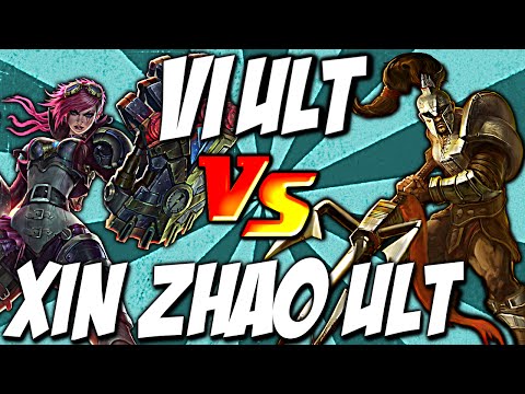 Vi Ult vs Xin Zhao Ult - Assault and Battery vs Crescent Sweep by LoL Clash & Combo #lolclash