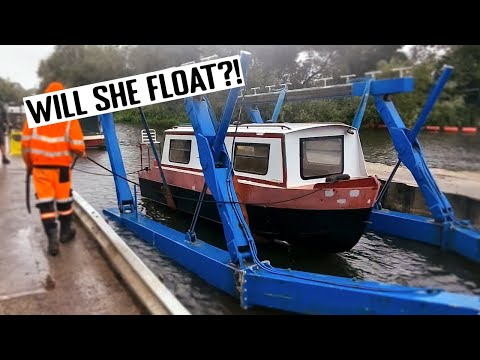 Launch Day For Our Tiny Narrowboat Project! + Renaming Our Boat! | EP67
