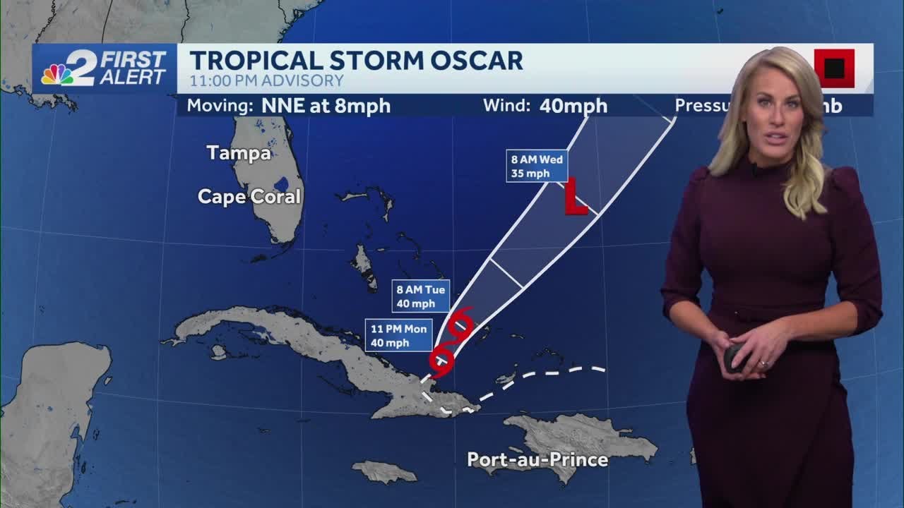 Oscar forecast to move through southeastern Bahamas