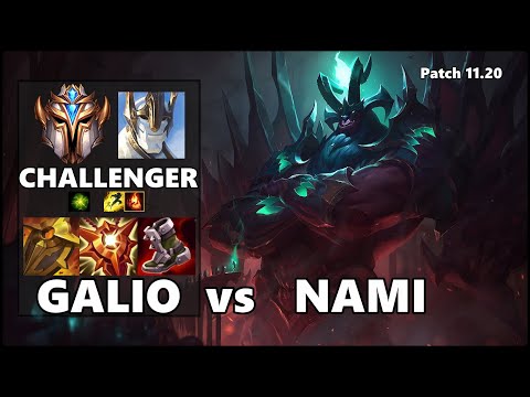 CHALLENGER Support Gameplay - GALIO vs NAMI Patch 11.20