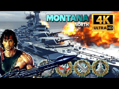 Battleship Montana aggressive play - World of Warships