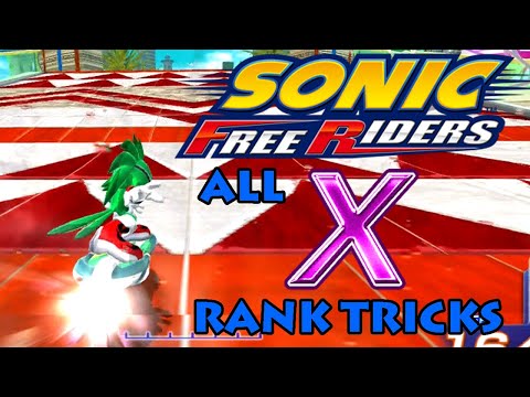 Sonic Free Riders: All Character's X Rank Tricks