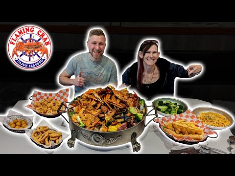18 POUND $180 SEAFOOD CHALLENGE @mollyschuyler-Mom-Vs-Food New Record? Flaming Crab | U.S. #1