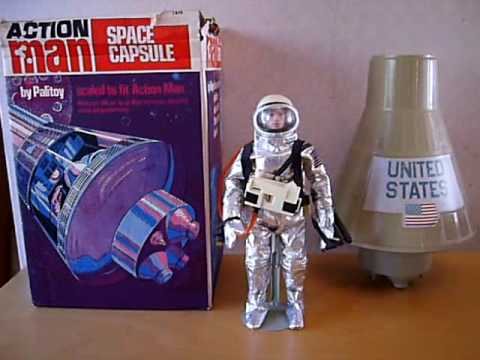 ACTION MAN ASTRONAUT AND CAPSULE VINTAGE PALITOY 1960s NASA HASBRO GI JOE GERRY ANDERSON