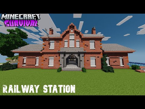 Minecraft : How To Build A Train Station! || Minecraft Survival || Tutorial || Guide || #survival