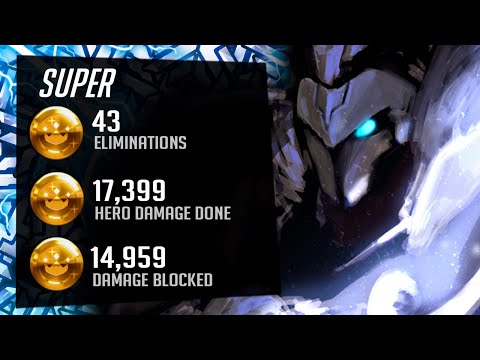 Super Pro Reinhardt - Road to Rank 1! 43 elims!  [ Overwatch Season 32 Top 500 ]