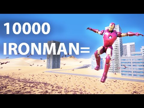 10000 IRON MAN VS 100 THANOS - Ultimate Epic Battle Simulator - UEBS