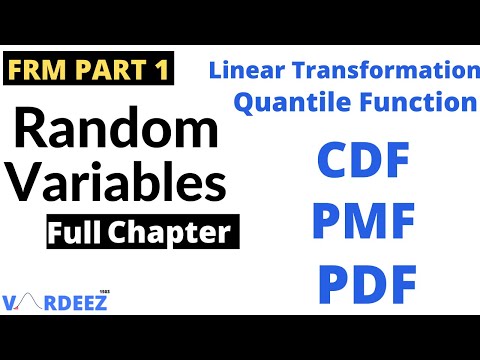 Random Variables Full Chapter | FRM Part 1, 2022 | PDF, PMF, CDF | Quantile Function | CFA Level 1