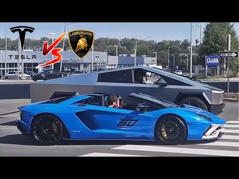 Tesla Cybertruck VS Lamborghini Aventador