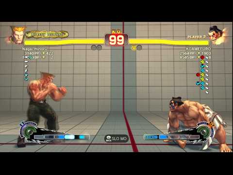 USFIV~ Guile (Nagai minoru) vs.  E.Honda (KOAMEFURO) HD