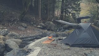 【vlog】奥多摩チャリキャン。雰囲気抜群の清東園キャンプ場にて【自転車キャンプ】