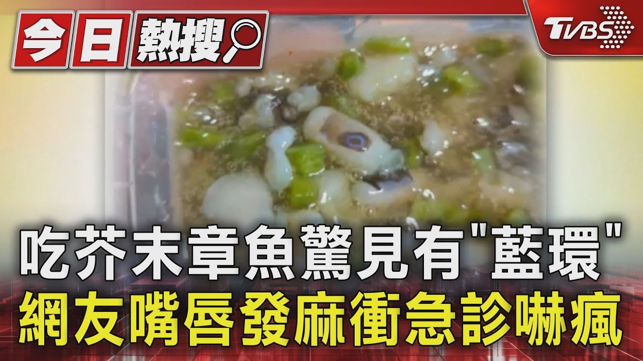 吃芥末章魚驚見有「藍環」 網友嘴唇發麻衝急診嚇瘋