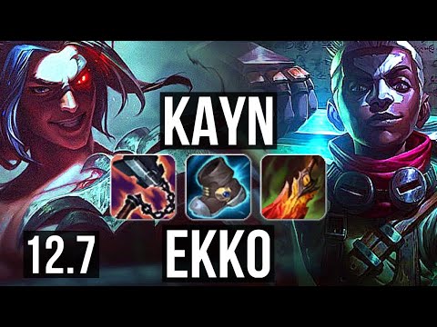 KAYN vs EKKO (JNG) | 5/0/12, 72% winrate | KR Master | 12.7