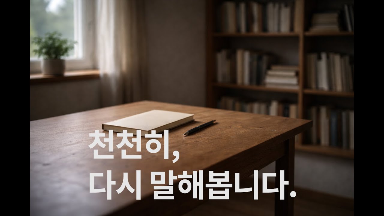 천천히, 다시 말해봅니다 | 2025의 끝에서