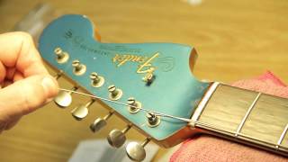 Video thumbnail for How to Install a Buzz Stop on a Fender Jazzmaster-Jaguar Bridge / VintageandRare.com by VintageandRare