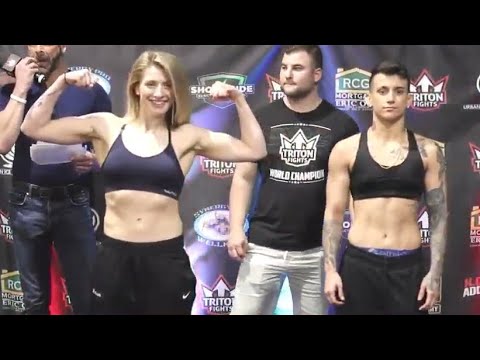 Glory Watson vs. Ariana Melendez - Weigh-in Face-Off - (Triton Fights 18) - /r/WMMA