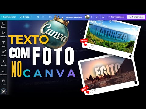 Como Colocar Imagem Dentro do Texto no Canva (Efeito Transparente)