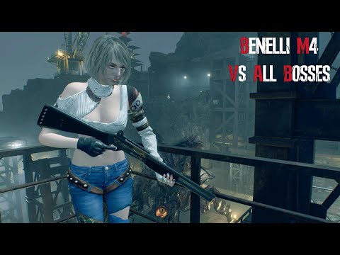 Benelli M4 VS All Bosses - Resident Evil 4 Remake + Separate  Ways 4K 60Fps
