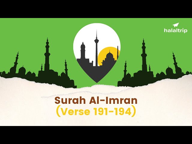 Rabbana dua from The Quran - Surah Al-Imran verses 191-194 