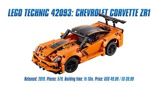 Lego technic best sale corvette 2019