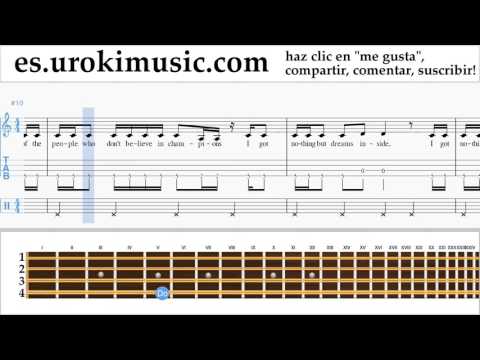 Tutorial de Mandolina Fall Out Boy - Champion Clases Notas Parte#2 um-i927