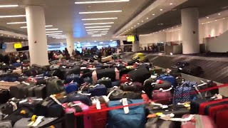 There’s a Sea of Suitcases at JFK After Canceled Flights, Water Main Break