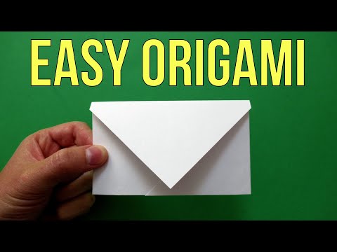 How to make paper Envelope - No glue or tape, very easy DIY ✉