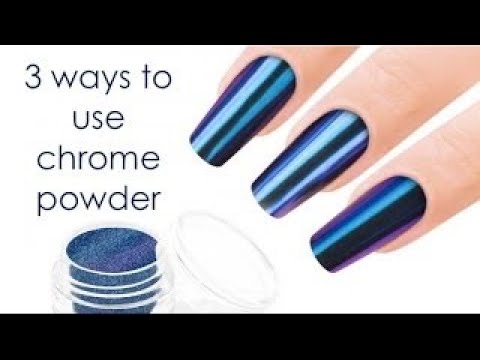 Chrome powder / mirror pigment different ways to use it | Nail art tutorial | nailcou