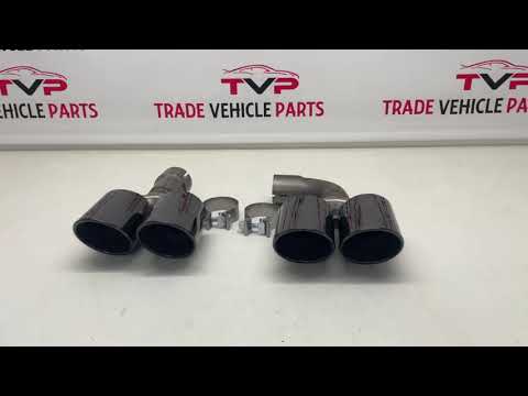 Fits BMW X4 G02 2018- Exhaust Tips Tailpipe Muffler Silencer Quad Gloss Black video