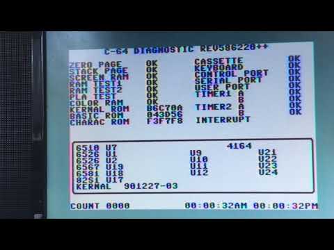 C64 diagnostic cartridge test, all tests pass