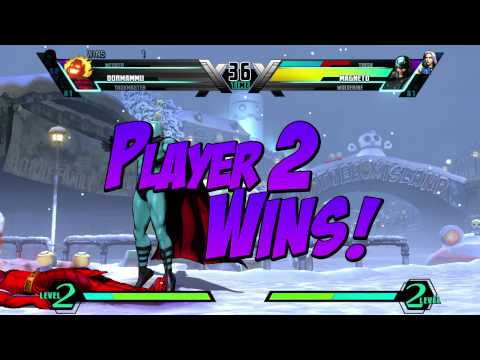 Umvc3 - Lovetacular (Wesker.Taskmaster.Dormammu) vs Precision (Wolverine.Trish.Magneto) FT5 (Warmup)