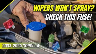 Toyota Corolla Wipers Not Spraying? CHECK THIS FUSE!