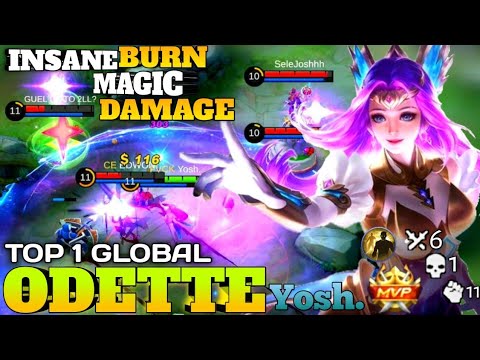 Insane Magic Damage Odette | Top 1 Global Odette 2021 Season 20 by Yosh. ~ Mobile Legends
