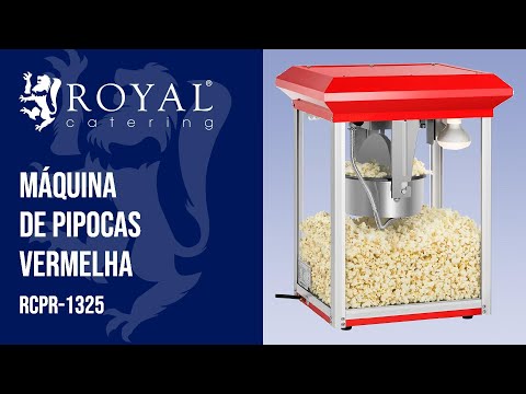 vídeo - Máquina de pipocas - vermelha - 8 oz - ECO