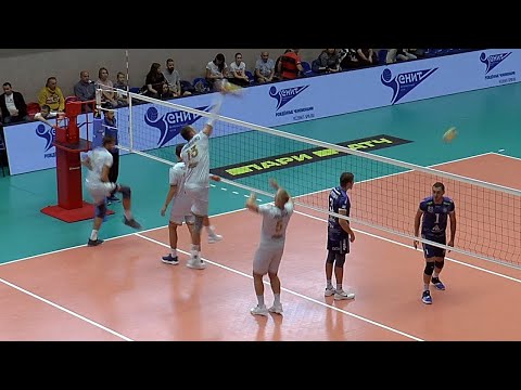 Volleyball. Attack hit. Russia. Zenit Kazan and Dynamo LO #2.
