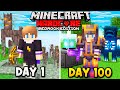 I Survived 100 Days Of BEDROCK Hardcore Minecraft