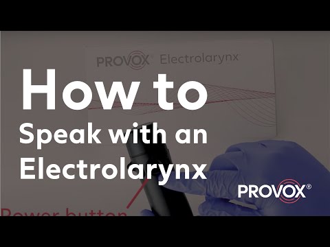 How to speak with an electrolarynx