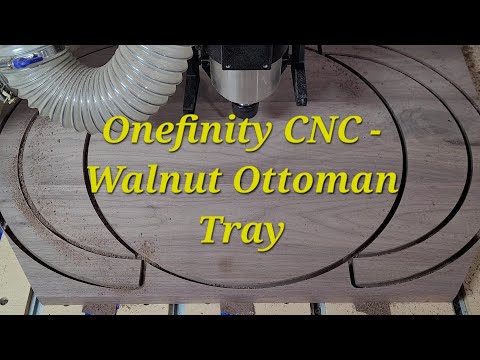 Onefinity CNC - Round Walnut Tray - 2 x Speed