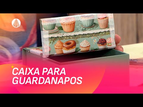 Caixa para guardanapos de coquetel em cartonagem | Faça Você Mesmo